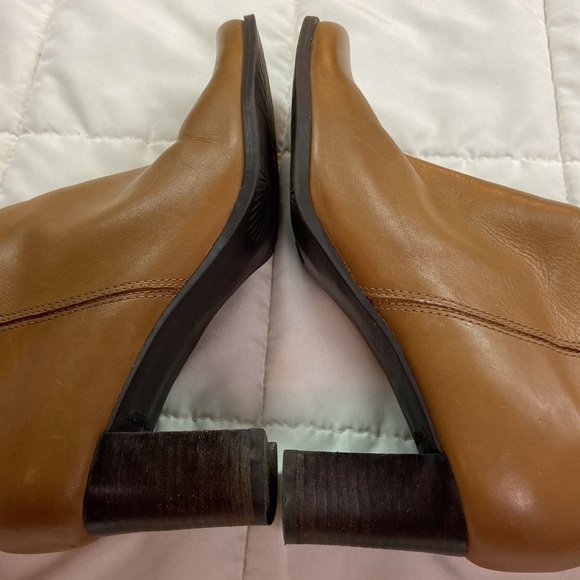 Madison & Max February Camel Stack Heeled Booties Size 7 - Picture 8 of 12